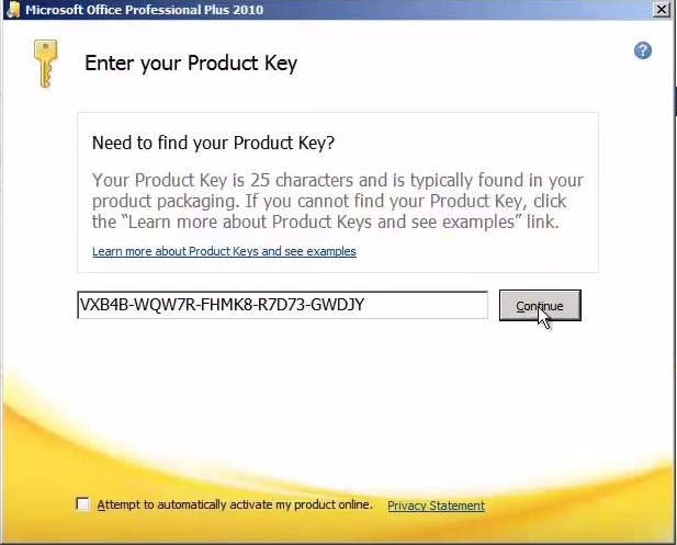 Microsoft Office 2010 free product key 