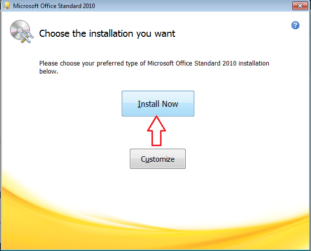 Install MS Office 2010