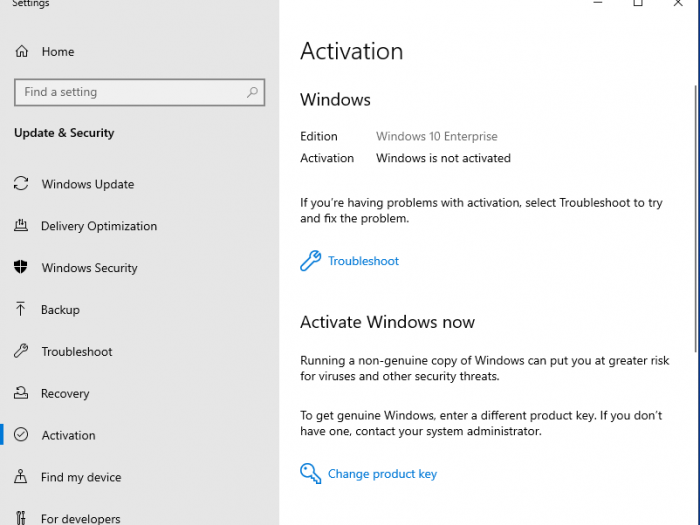 Upgrade Windows 10 Pro to Enterprise