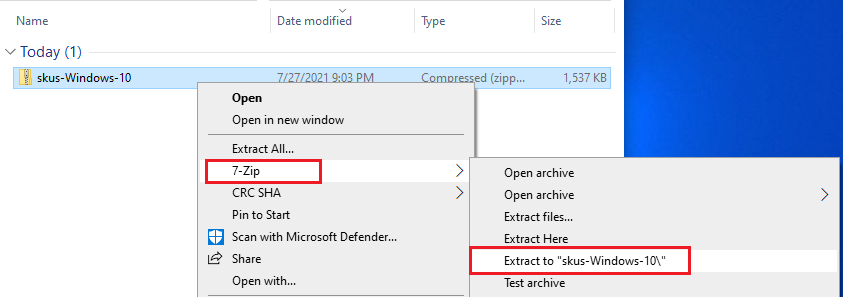 Extract Windows 10 skus