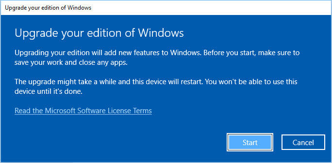 upgrade windows 10 home to pro with media creation tool
