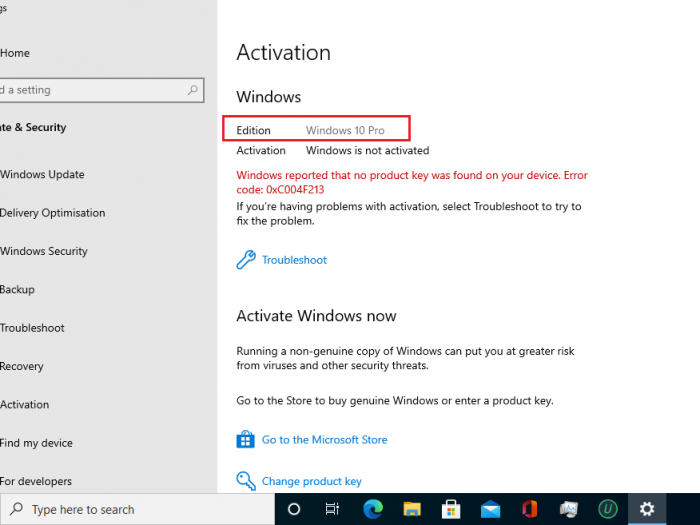 Windows 10 Pro edition