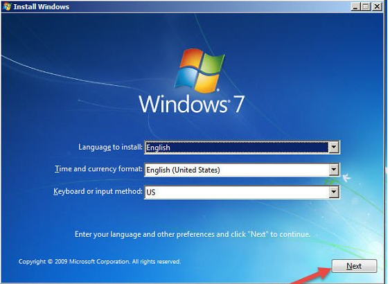 install Windows 7 from USB
