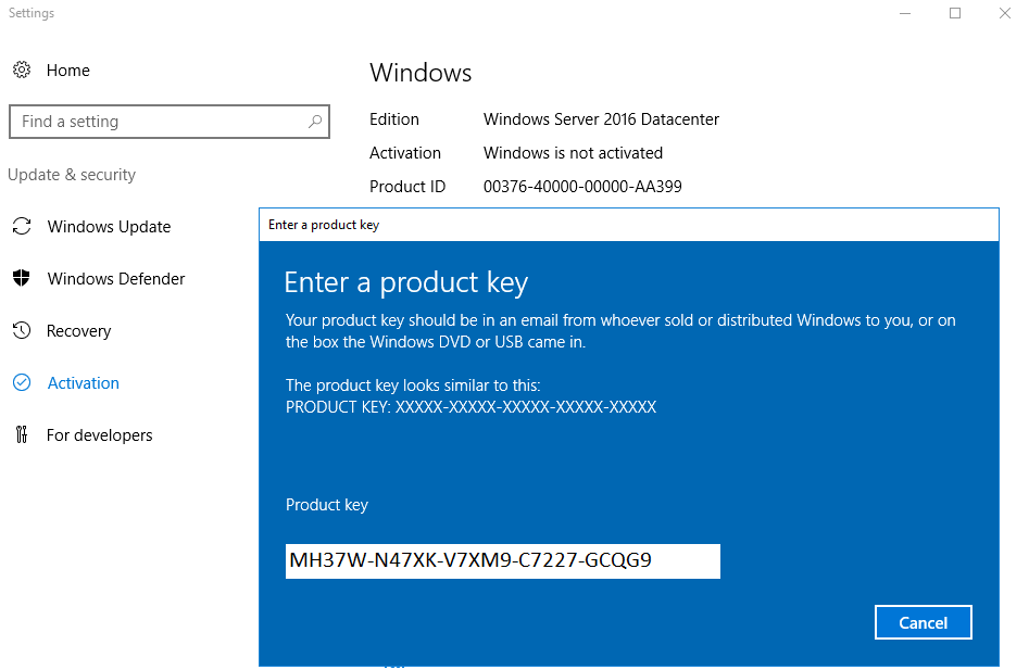 Free Windows Server 2016 Product Key