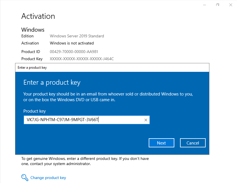 Windows Server 2019 Product Key Free