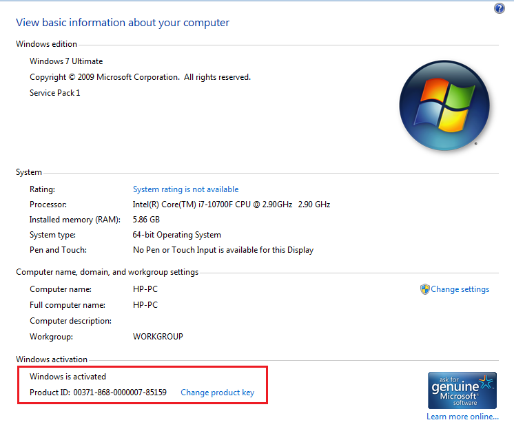 Free Windows 7 Ultimate product key