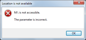 How to Solve the parameter is incorrect error